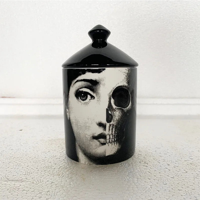 Face Candle Mug Holder Can Cotton Swab Storage - Bellarte Enchanté Face Candle Mug Holder Can Cotton Swab Storage